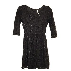 Black sequin dress